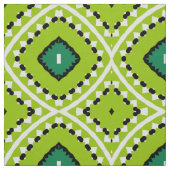 Stijlvol Boho Ethnic Lime Green Geometric Pattern Stof (Swatch)