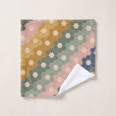 Stijlvol Boho Geometric Pattern Blue Blush Bad Handdoek (Wasdoekje)