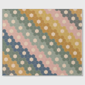 Stijlvol Boho Geometric Pattern Blue Blush Cadeaupapier (Vlak)