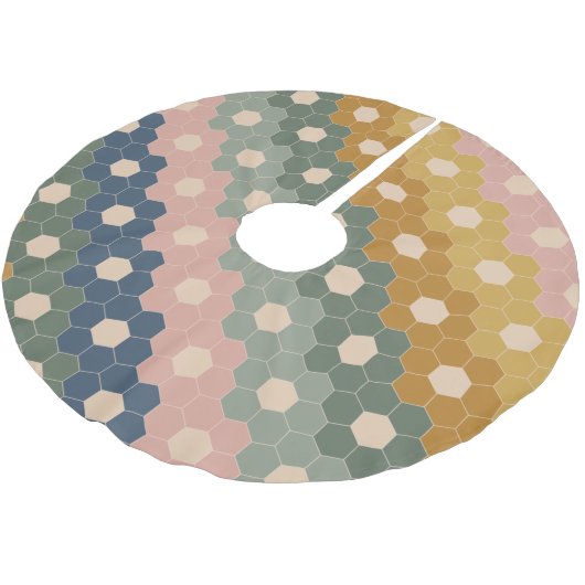 Stijlvol Boho Geometric Pattern Blue Blush Kerstboom Rok (Gekanteld)