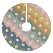 Stijlvol Boho Geometric Pattern Blue Blush Kerstboom Rok (Voorkant)