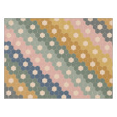 Stijlvol Boho Geometric Pattern Blue Blush Tafelkleed (Voorkant (Horizontaal))