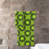 Stijlvol Boho Lime Green Geometric Pattern Bad Handdoek