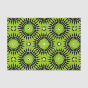 Stijlvol Boho Lime Green Geometric Pattern Tissuepapier