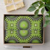 Stijlvol Boho Lime Green Geometric Pattern Tissuepapier (Geschenk)