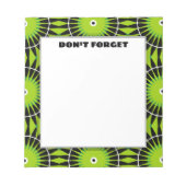 Stijlvol Boho Lime Green Pattern Vergeet niet Notitieblok (Voorkant)