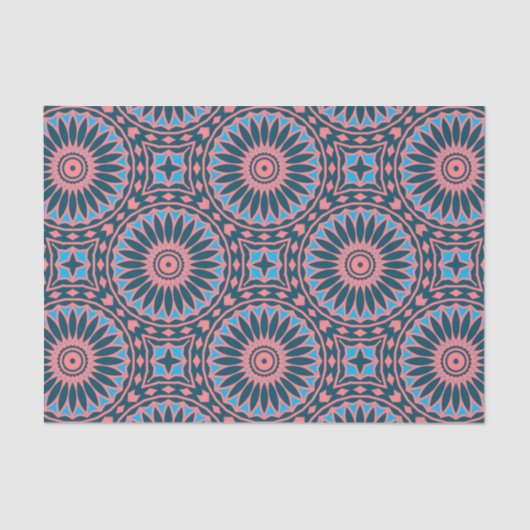 Stijlvol Boho Mosaic Geometric Pattern Tissuepapier (Voorkant)