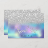 Stijlvol Bokeh Holographic Bedankkaart (Voorkant / Achterkant)