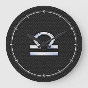 Stijlvol boog Zodiab Sign Black Snake Skin Decor Grote Klok