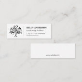 Stijlvol boompictogram | Dienst voor het maken van Mini Visitekaartje (Voorkant / Achterkant)