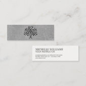 Stijlvol boompictogram met grijs mini visitekaartje (Voorkant / Achterkant)