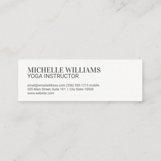 Stijlvol boompictogram met grijs mini visitekaartje (Achterkant)