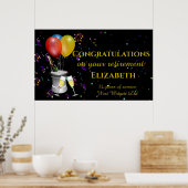 Stijlvol bord van de Partij van de Pensioenfeestje Poster (Keuken)