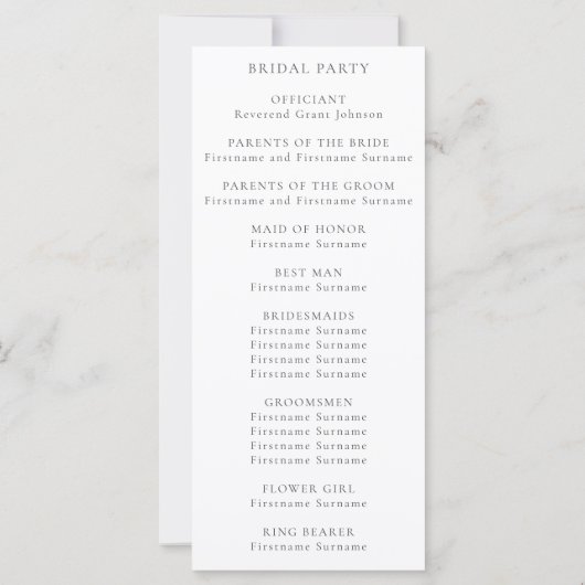 Stijlvol bordeaux bloemenmonogram bruiloft program (Achterkant)