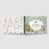 Stijlvol bos Woodland Baby Animals Greenery Gastenboek (Volledig)
