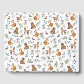 Stijlvol bos Woodland Baby Animals Greenery Gastenboek (Achterkant)