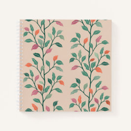 Stijlvol botanisch bladpatroon elegant notitieboek