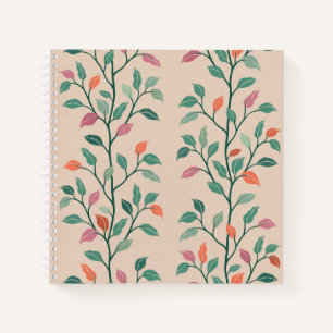 Stijlvol botanisch bladpatroon elegant notitieboek