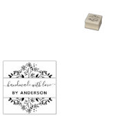 stijlvol botanisch handgemaakt rubberstempel (Gestempeld)