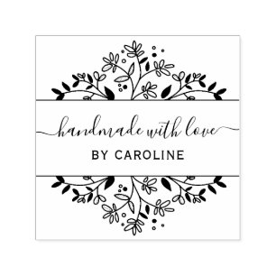 stijlvol botanisch handgemaakt  zelfinktende stempel