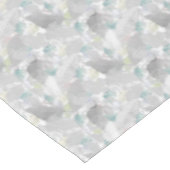 Stijlvol botanisch patroon. Grijs, zilver, turkooi Tafelkleed (Gekanteld)