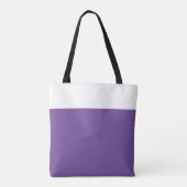 Stijlvol breed Paarse witte bovenste kleurenblok Tote Bag (Achterkant)