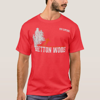 Stijlvol Bretton-Bossen van 1980 NH  Skiing T-shirt