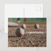 Stijlvol briefkaart voor Simple Sporty-felicitatie (Voorkant / Achterkant)