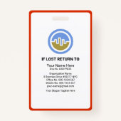 Stijlvol Bright Quotting Mark Motif Press Reporter Badge (Achterkant)