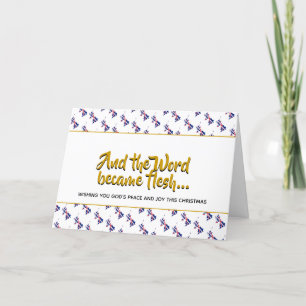 Stijlvol Brits woord werd vleeskerst Feestdagen Kaart