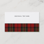 Stijlvol Brodie Tartan Pset Custom Visitekaartje (Achterkant)