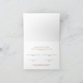 Stijlvol bronzen zakelijk cadeaubewijs kaart (Binnen)