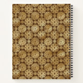 Stijlvol, bruin en goudkoorts, aangepast patroon notitieboek (Achterkant)