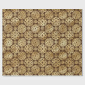 Stijlvol bruin- en goudkoortspatroon cadeaupapier (Vlak)