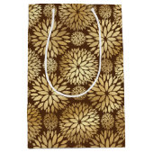 Stijlvol bruin- en goudkoortspatroon medium cadeauzakje (Voorkant)