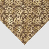 Stijlvol bruin- en goudkoortspatroon tissuepapier (Detail)