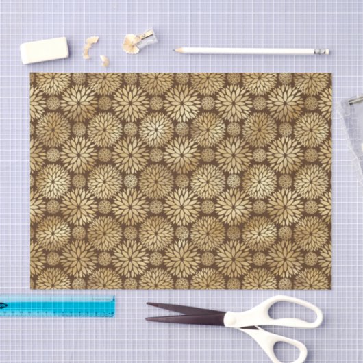 Stijlvol bruin- en goudkoortspatroon tissuepapier (Craft)