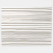 Stijlvol bruin- en witvormend Stripes-ontwerp Fleece Deken (Voorkant (Horizontaal))