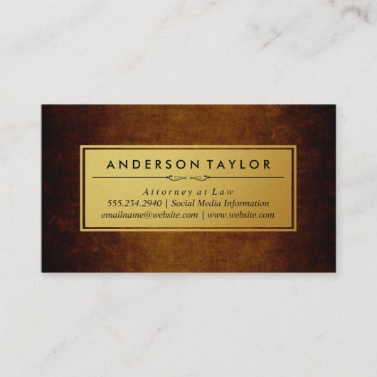 Stijlvol  bruin gouden label (Voorkant)