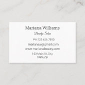 stijlvol bruin haar met 3 foto's collage visitekaartje (Achterkant)