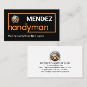 Stijlvol bruin handyman frame visitekaartje (Voorkant / Achterkant)