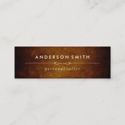 Stijlvol bruin mini visitekaartje (Voorkant)