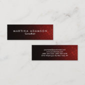 Stijlvol, bruin rood ontwerp, artistiek slank mini visitekaartje (Voorkant / Achterkant)