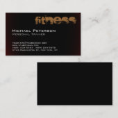 Stijlvol bruin rood zwart fitness Visitekaartje (Voorkant / Achterkant)