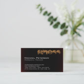 Stijlvol bruin rood zwart fitness Visitekaartje (Staand voorkant)