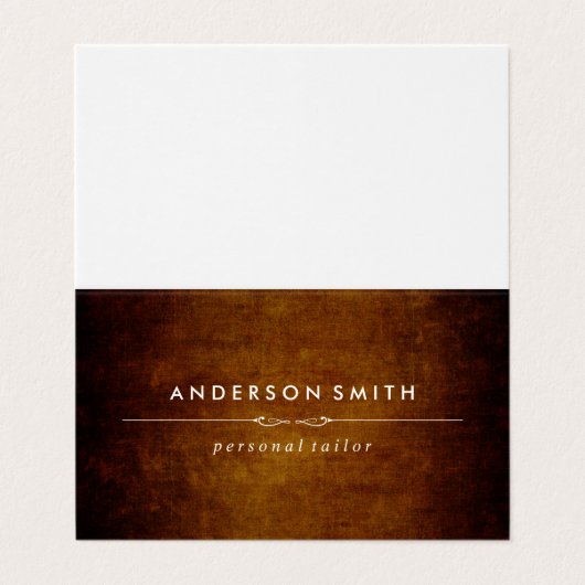 Stijlvol bruin visitekaartje (Buitenkant ongevouwen)