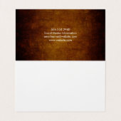 Stijlvol  bruin visitekaartje (Binnenkant ongevouwen)