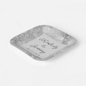 Stijlvol bruinbruidsplein papieren bordje (Gebogen)