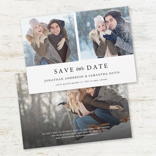 Stijlvol budget voor fotocollage sparen onze datum save the date
