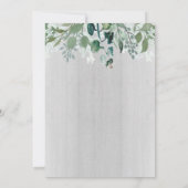 Stijlvol Bunny Foliage verlaat Waterverf Kaart (Achterkant)